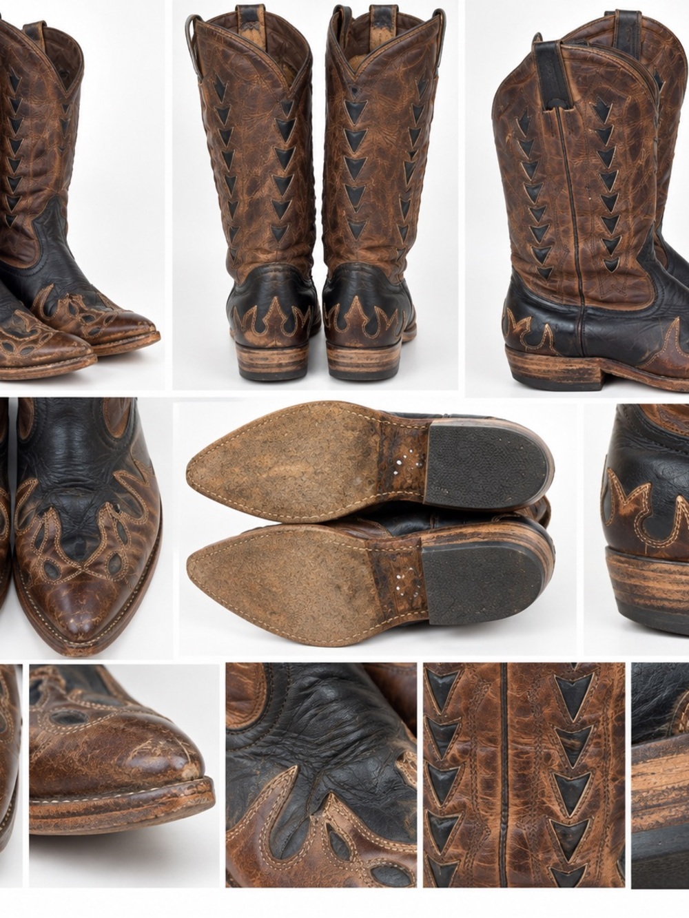 Boulet Boots Womens 6.5 Brown Leather Cowboy Western Boots Made in Canada
